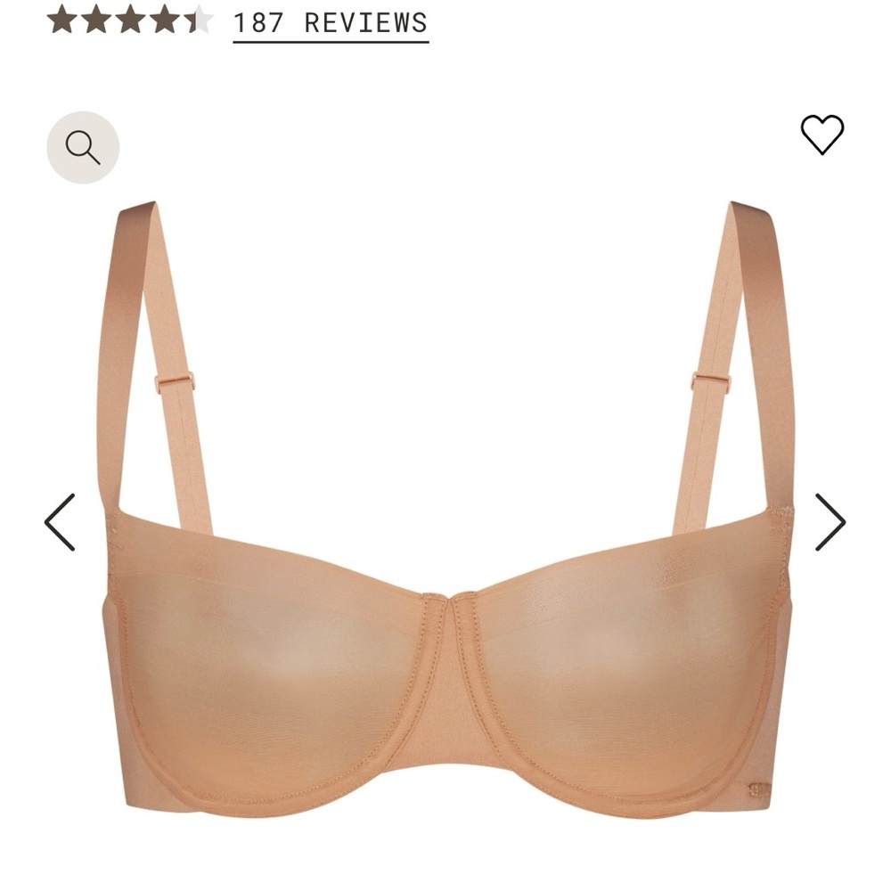NWT SKIMS Unlined Balconette Bra - 34DD